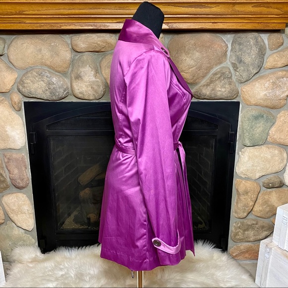 IZ Buyer Trench Coat Purple Size Medium - Picture 4 of 13
